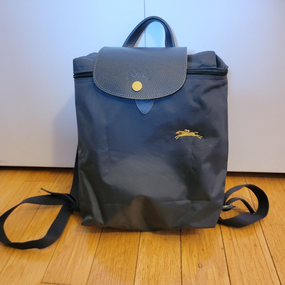 Longchamp Le Pliage Club Backpack Gunmetal/Silver